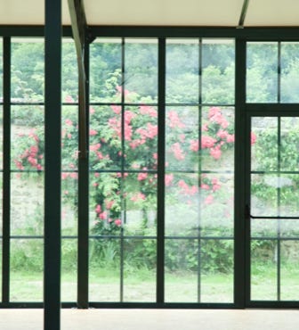 Rosiers vue de l4orangerie d'Argeronne