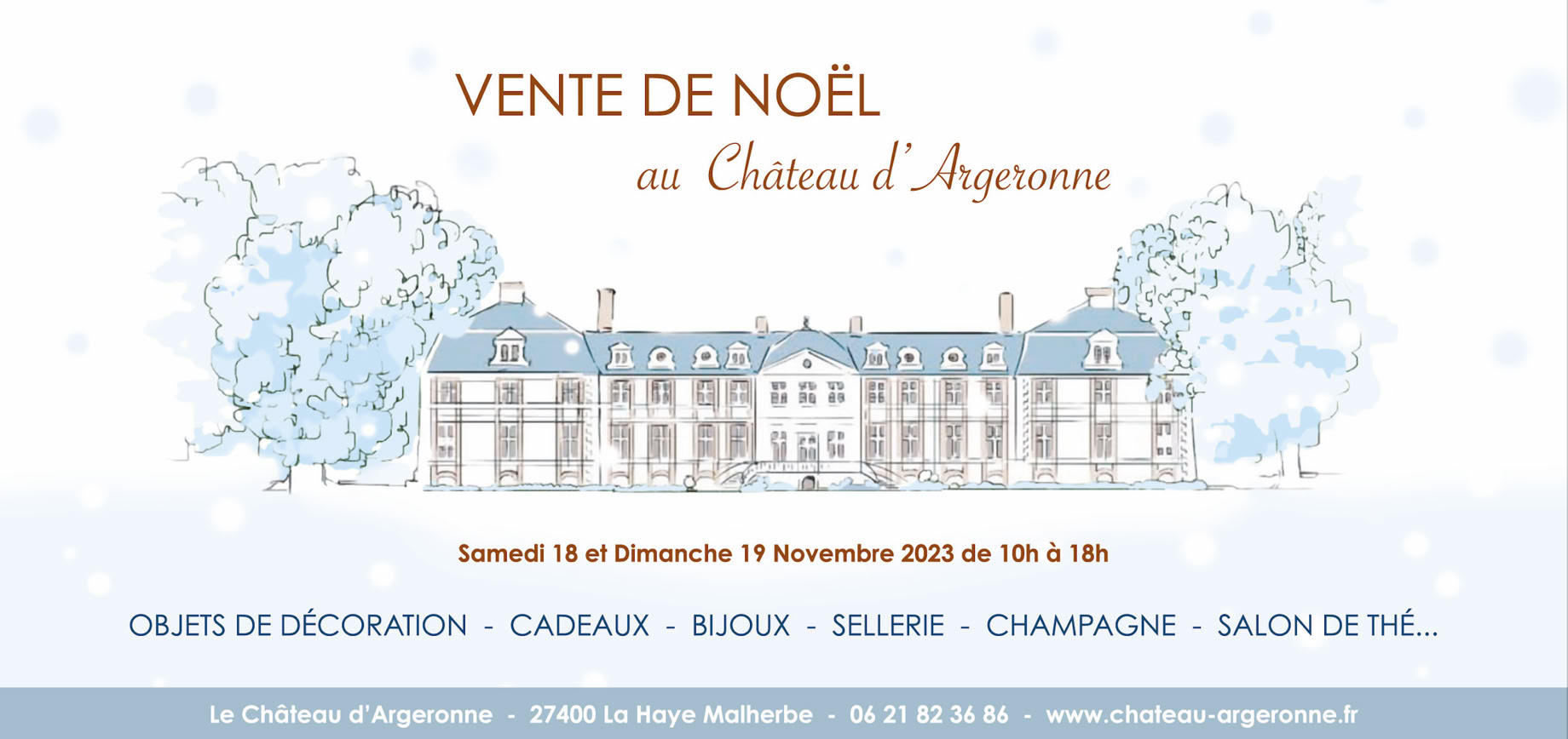 Vente de Noël au Château d'Argeronne
